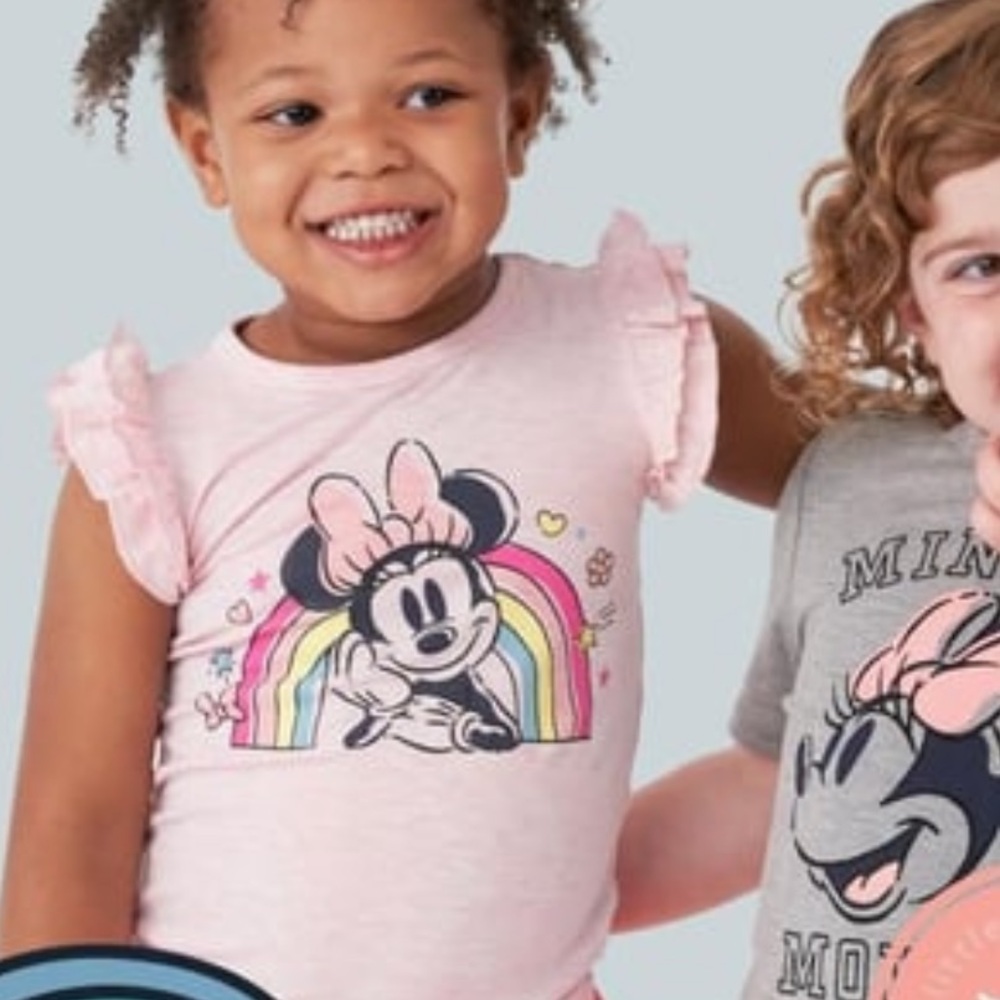 Little Sleepies Disney Minnie Forever Pink Ruffle Graohic Tank Top 4T